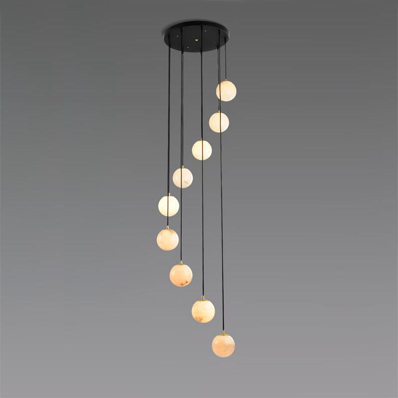 Alabaster Chandelier Balls Cluster