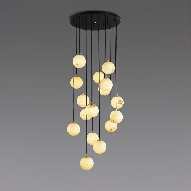 Alabaster Chandelier Balls Cluster