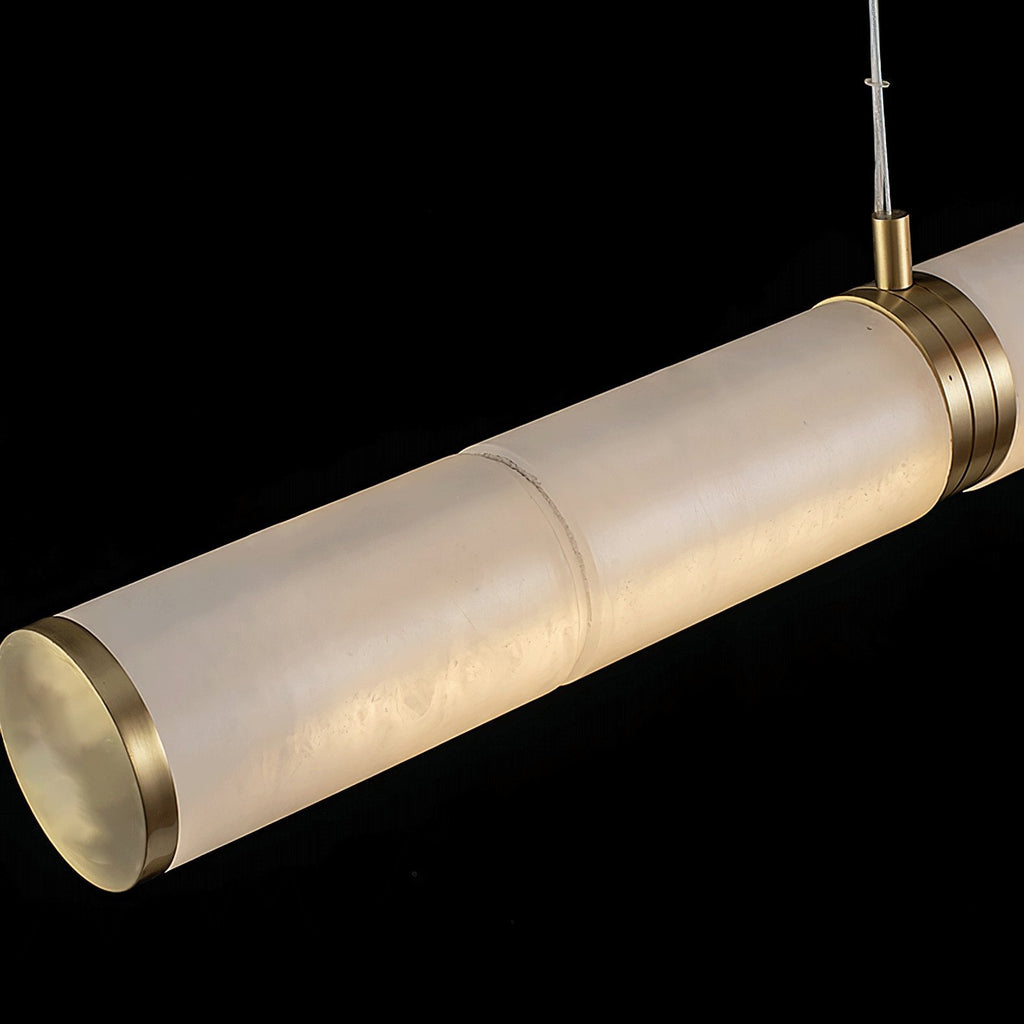 Eira Minimalist Alabaster Linear Pendant Light