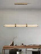 Eira Minimalist Alabaster Linear Pendant Light