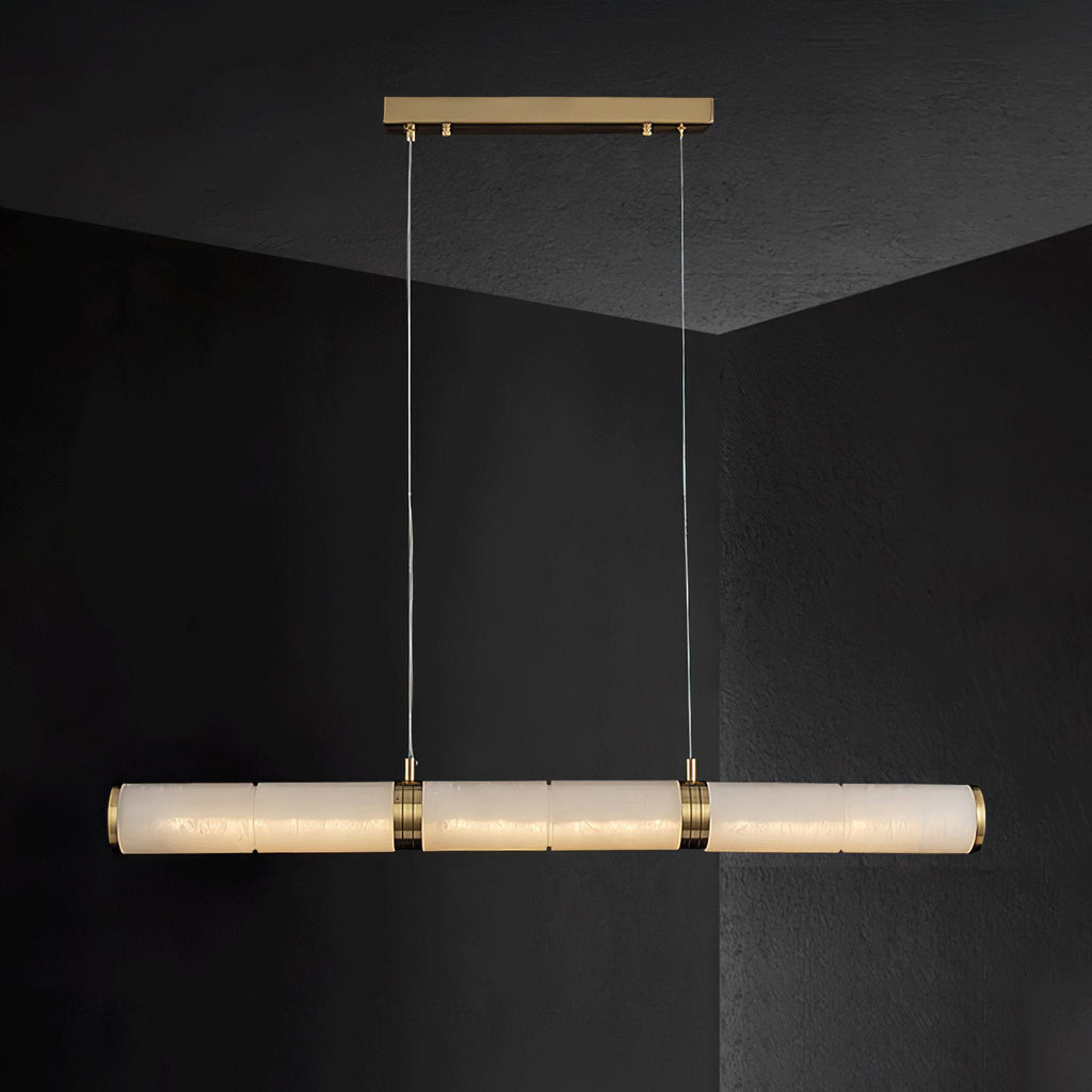 Eira Minimalist Alabaster Linear Pendant Light