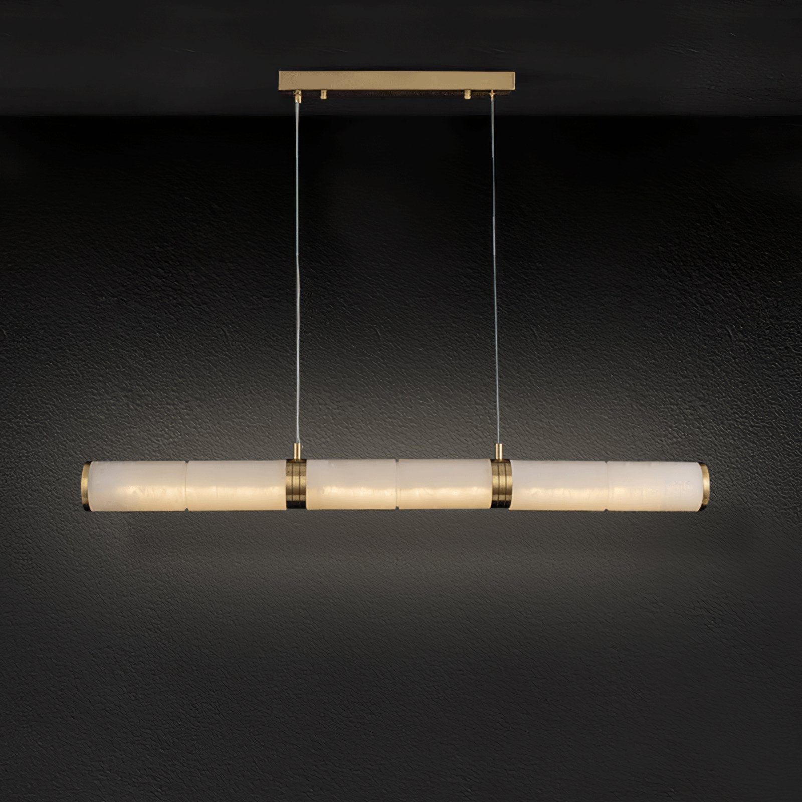 Eira Minimalist Alabaster Linear Pendant Light