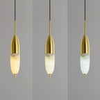 Himinuvye Alabaster Minimalist Bolus Brass Pendant Light