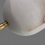 Himinuvye Alabaster Minimalist Bolus Brass Pendant Light