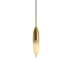Himinuvye Alabaster Minimalist Bolus Brass Pendant Light