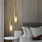 Himinuvye Alabaster Minimalist Bolus Brass Pendant Light