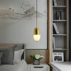 Himinuvye Alabaster Minimalist Bolus Brass Pendant Light
