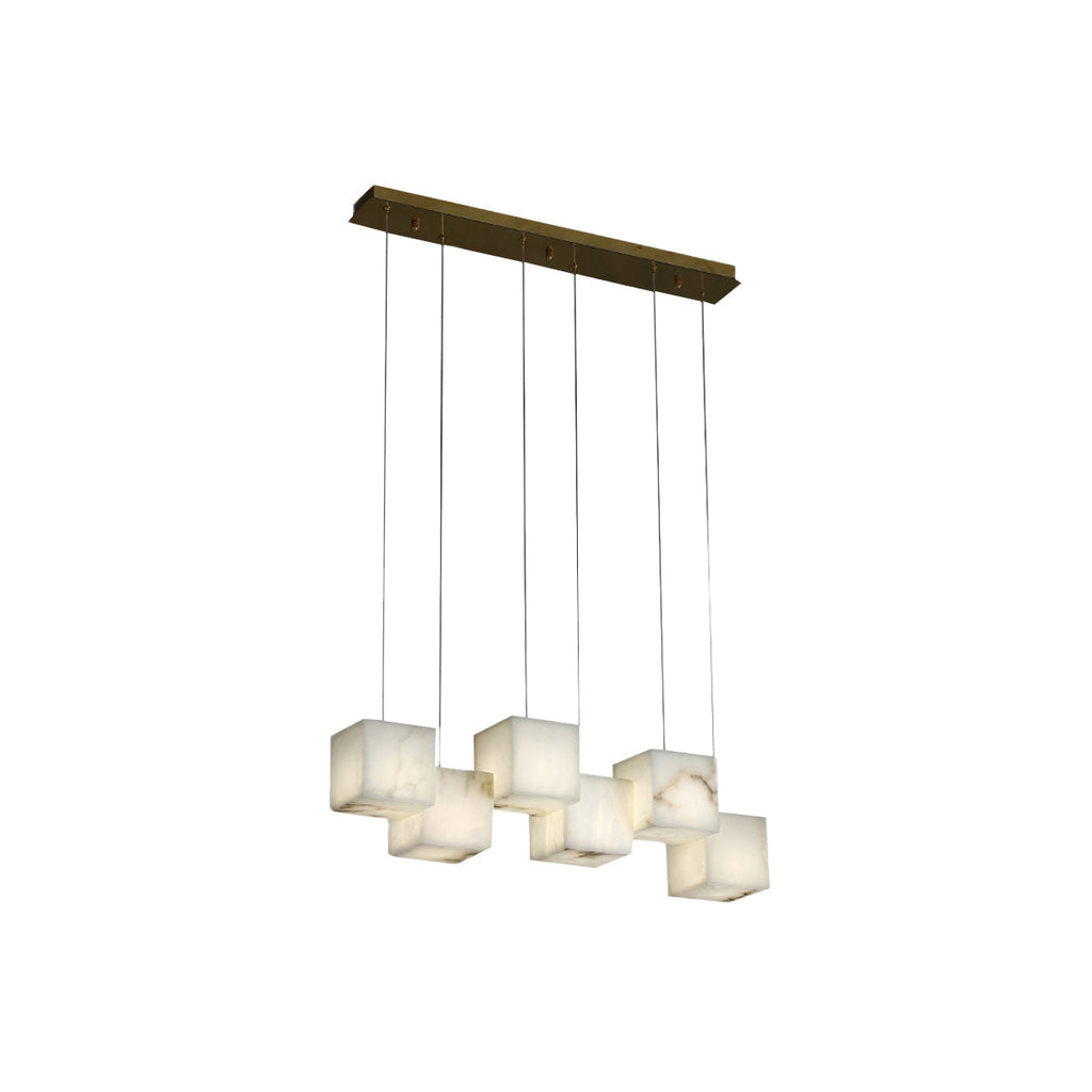 Jarnbruvyd Individual Modern Box Alabaster  Chandelier
