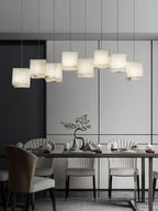 Jarnbruvyd Individual Modern Box Alabaster  Chandelier