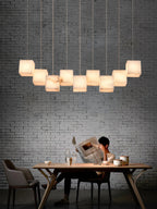 Jarnbruvyd Individual Modern Box Alabaster  Chandelier