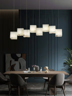 Jarnbruvyd Individual Modern Box Alabaster  Chandelier