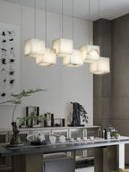 Jarnbruvyd Individual Modern Box Alabaster  Chandelier