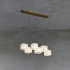 Jarnbruvyd Individual Modern Box Alabaster  Chandelier
