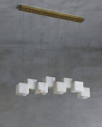 Jarnbruvyd Individual Modern Box Alabaster  Chandelier