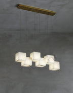 Jarnbruvyd Individual Modern Box Alabaster  Chandelier