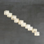 Jarnbruvyd Individual Modern Box Alabaster  Chandelier
