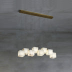 Jarnbruvyd Individual Modern Box Alabaster  Chandelier