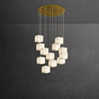 Eurraeel Alabaster Spiral Chandelier