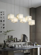 Eurraeel Alabaster Spiral Chandelier