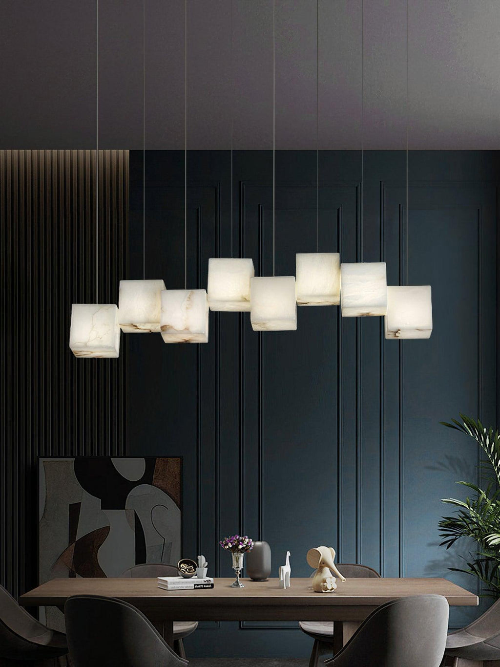 Eurraeel Alabaster Spiral Chandelier