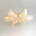 Vevelila Chandelier Modern in Alabaster - Kingsley Beaumont