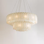 Vevelila Chandelier Modern in Alabaster - Kingsley Beaumont