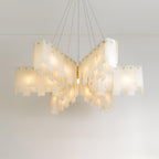 Vevelila Chandelier Modern in Alabaster - Kingsley Beaumont