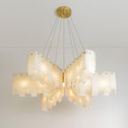 Vevelila Chandelier Modern in Alabaster - Kingsley Beaumont