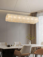 Vevelila Chandelier Modern in Alabaster - Kingsley Beaumont