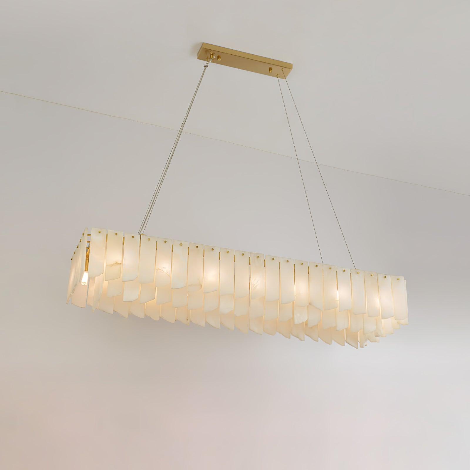 Vevelila Chandelier Modern in Alabaster - Kingsley Beaumont