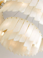 Vevelila Chandelier Modern in Alabaster - Kingsley Beaumont