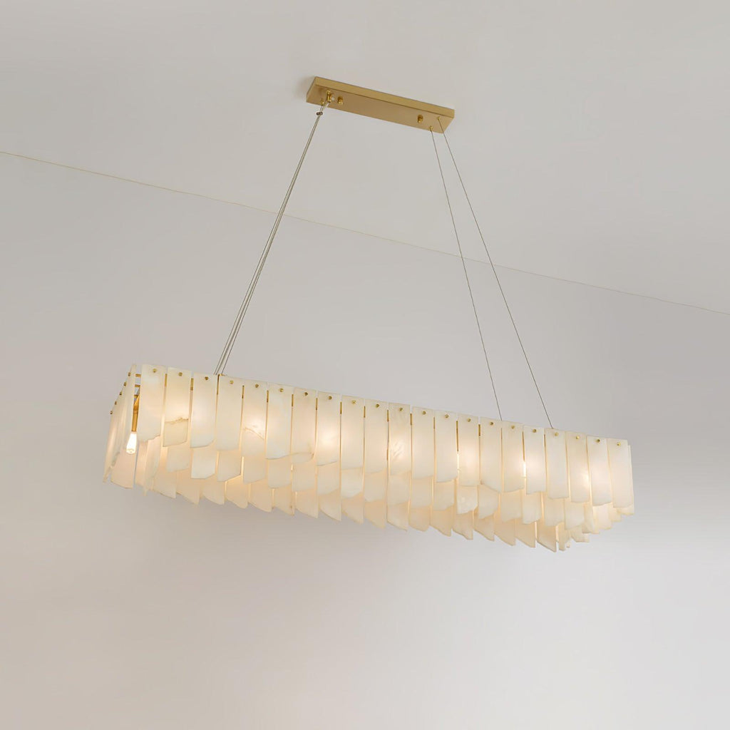 Vevelila Chandelier Modern in Alabaster - Kingsley Beaumont