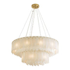 Vevelila Chandelier Modern in Alabaster - Kingsley Beaumont