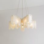 Vevelila Chandelier Modern in Alabaster - Kingsley Beaumont
