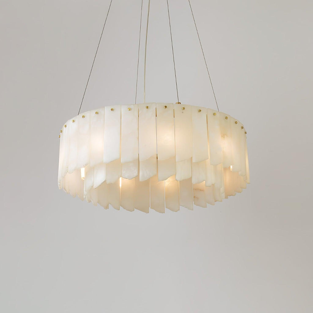 Vevelila Chandelier Modern in Alabaster - Kingsley Beaumont