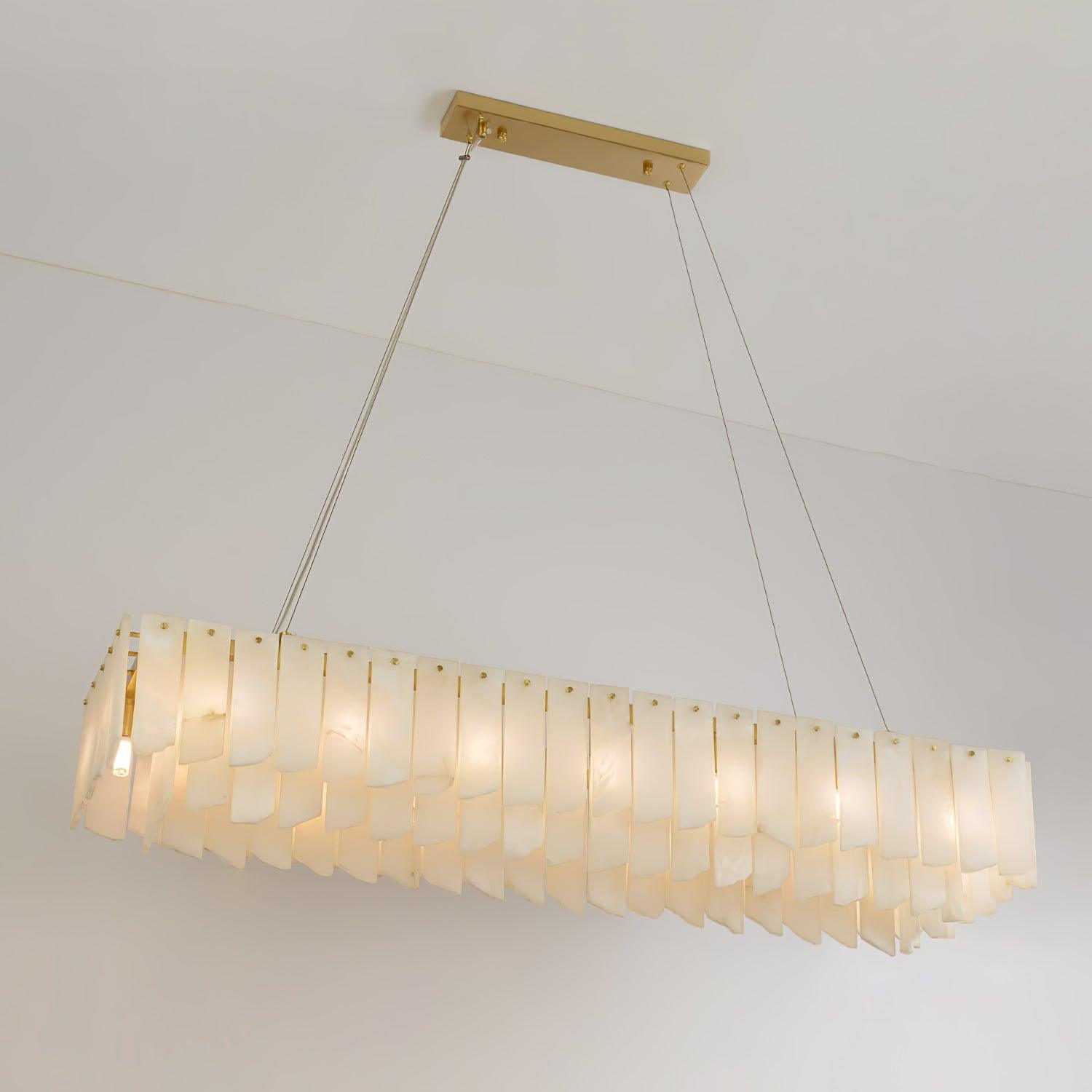 Vevelila Chandelier Modern in Alabaster - Kingsley Beaumont