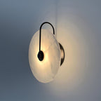 Kristy Alabaster LED Wall Lamp Round Iconic Circular
