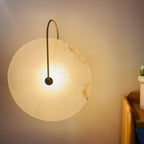 Kristy Alabaster LED Wall Lamp Round Iconic Circular