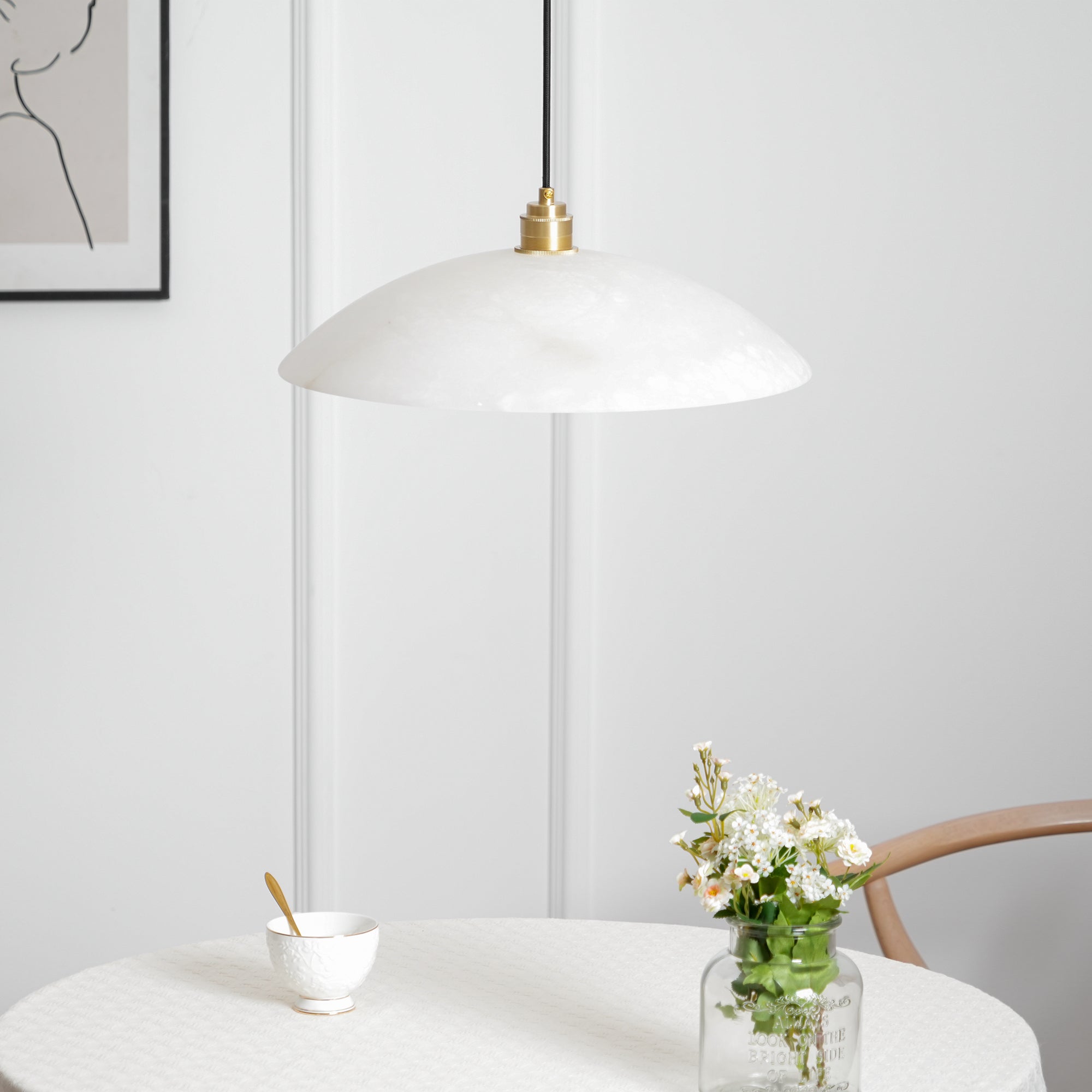 Orcariel Pendant Light Modern in Alabaster - Kingsley Beaumont