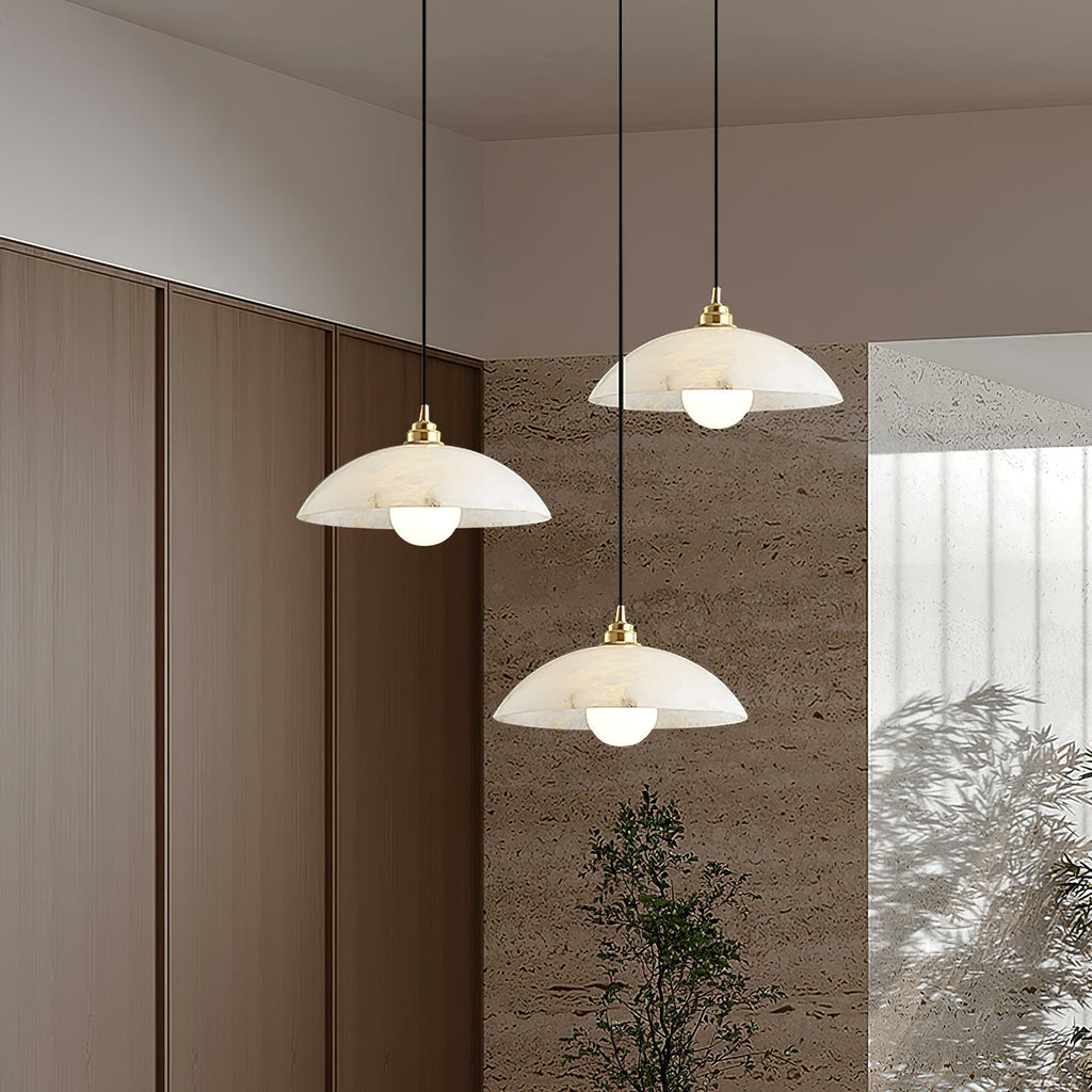 Ljomuvyd Individual Creativity Dome Alabaster Pendant Light