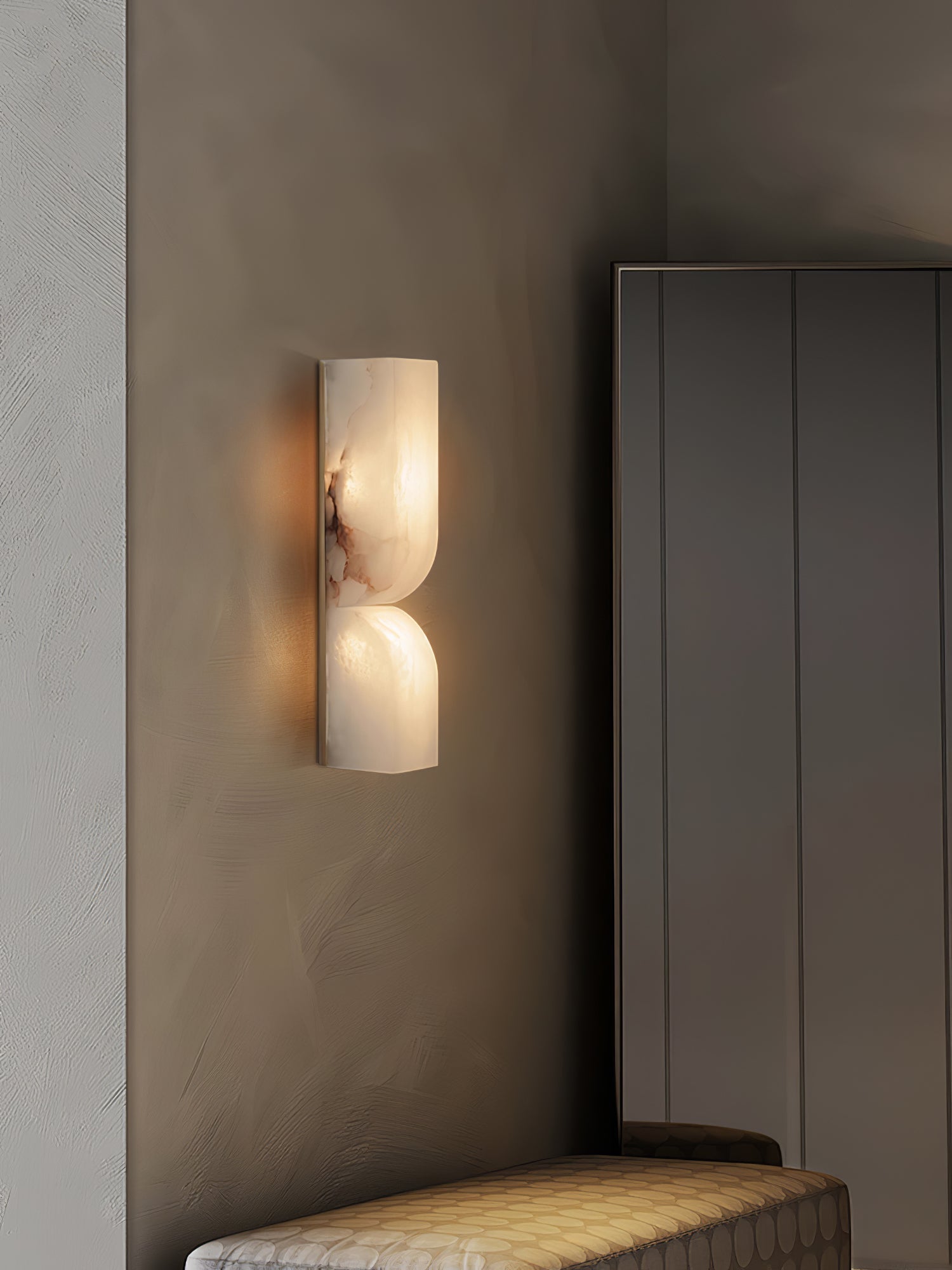 Lunaris Alabaster Rectangular Wall Lamp