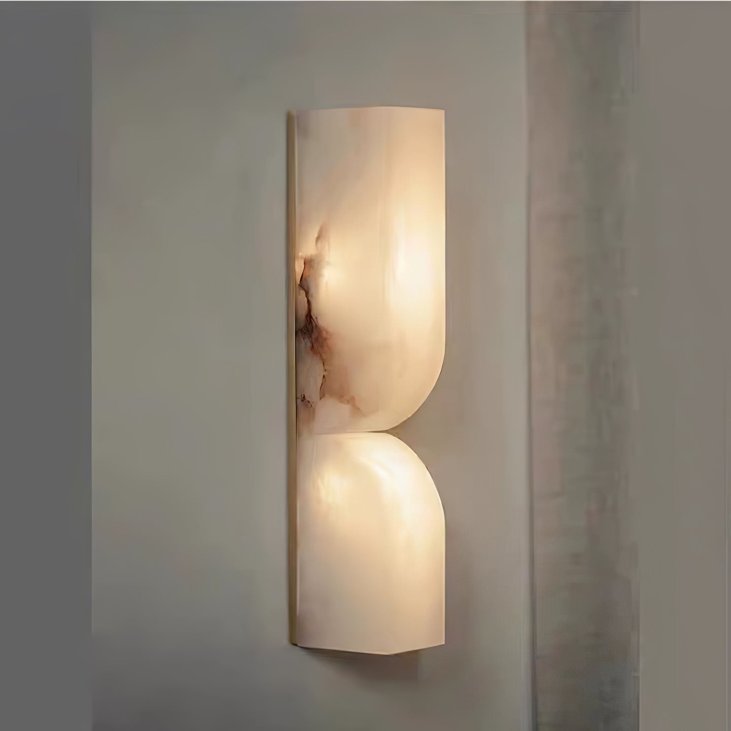 Lunaris Alabaster Rectangular Wall Lamp