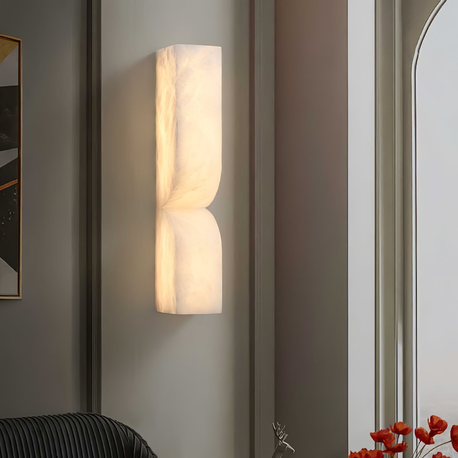 Lunaris Alabaster Rectangular Wall Lamp