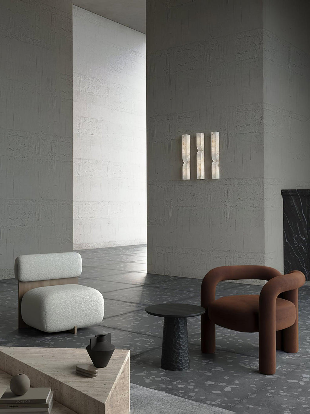 Lunaris Alabaster Rectangular Wall Lamp