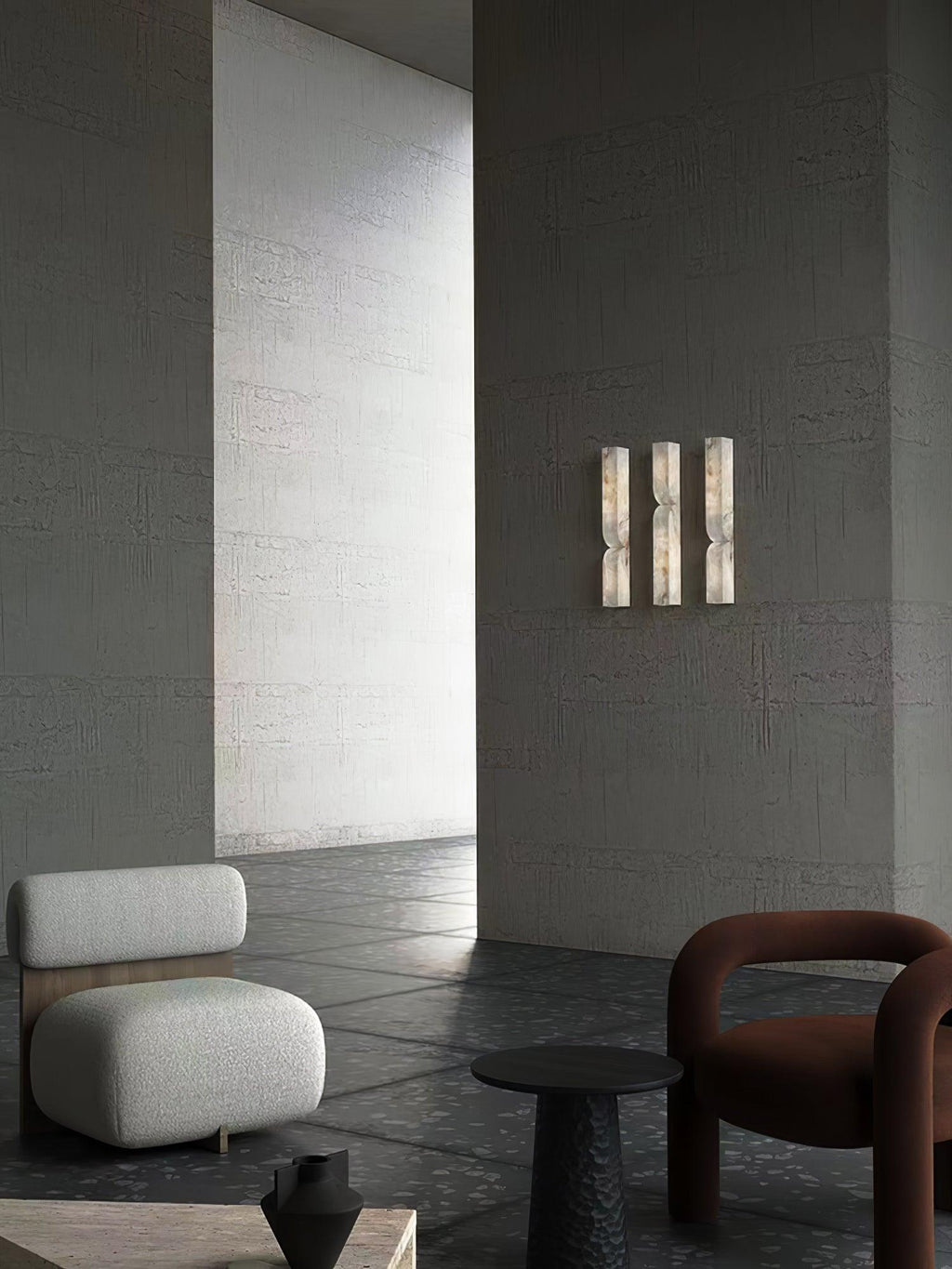 Lunaris Alabaster Rectangular Wall Lamp