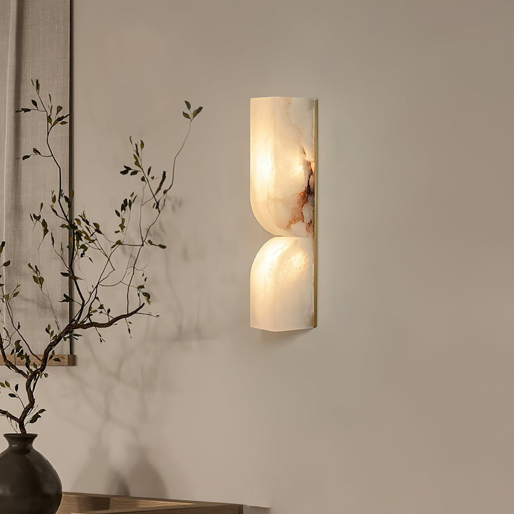 Lunaris Alabaster Rectangular Wall Lamp