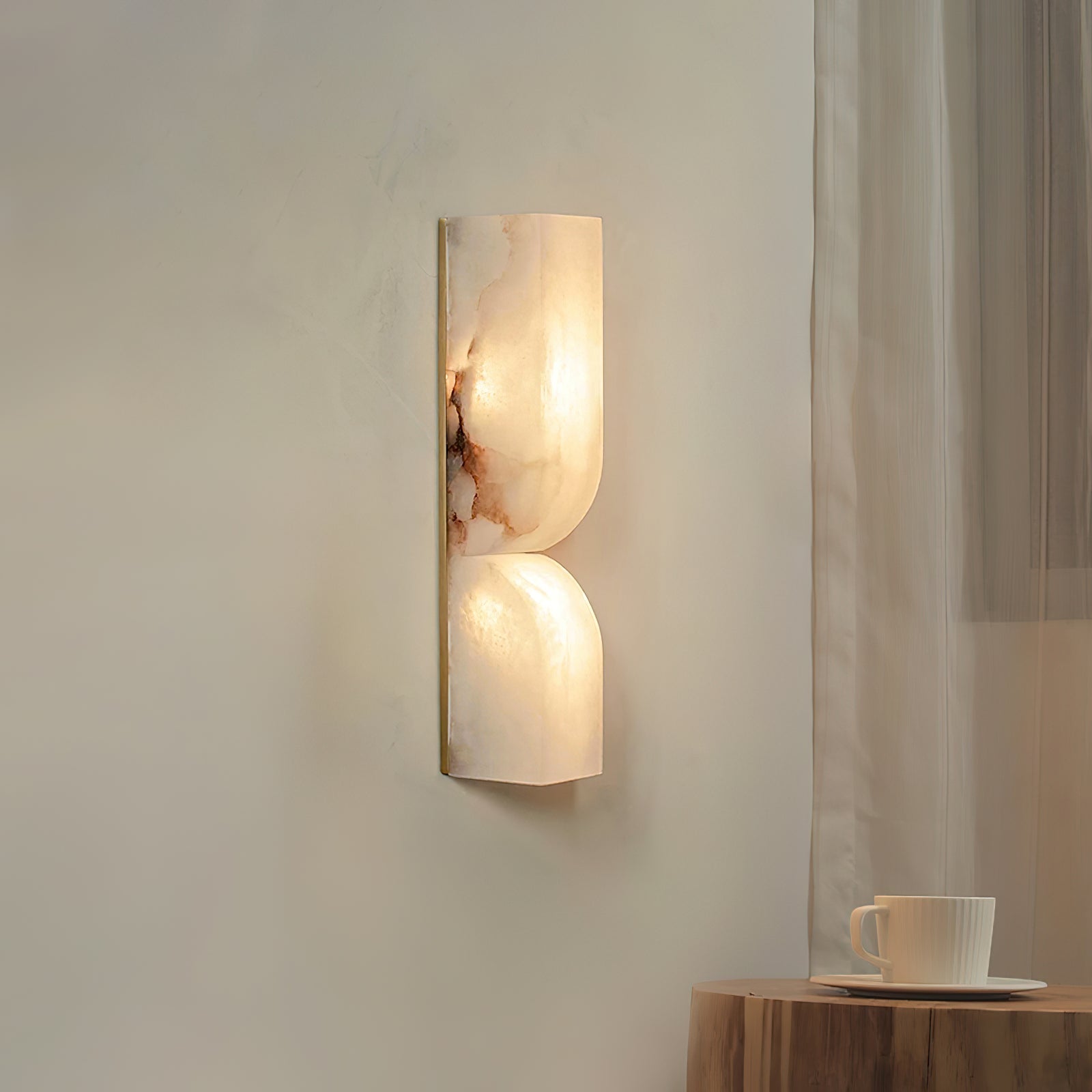 Lunaris Alabaster Rectangular Wall Lamp