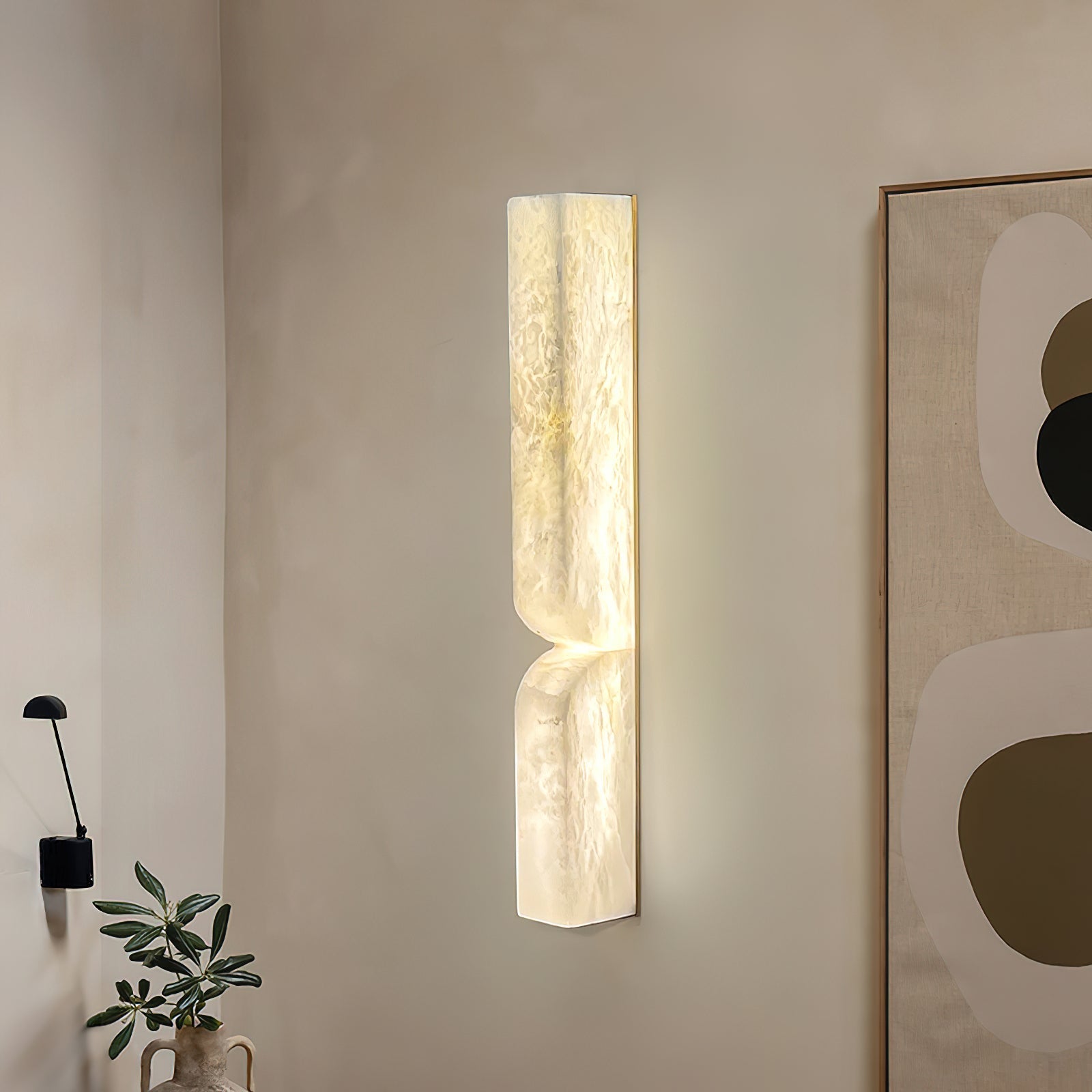 Lunaris Alabaster Rectangular Wall Lamp
