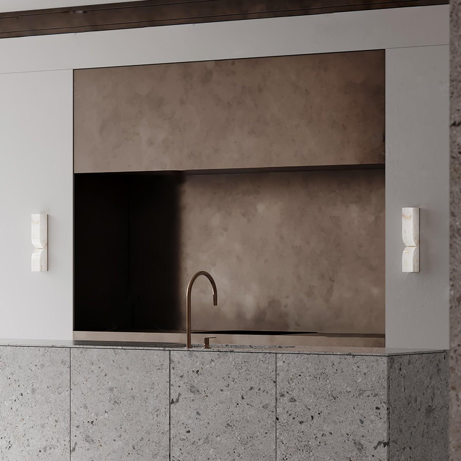 Lunaris Alabaster Rectangular Wall Lamp