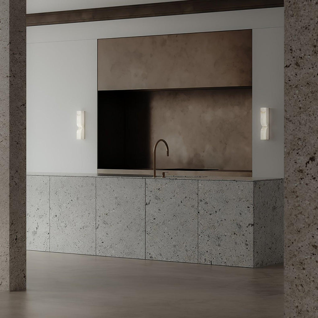Lunaris Alabaster Rectangular Wall Lamp